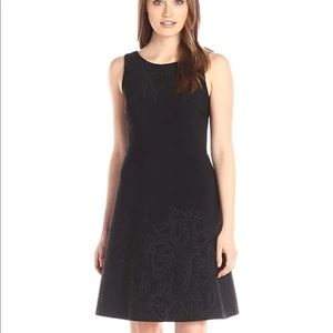Vera Wang Black fit & flare dress